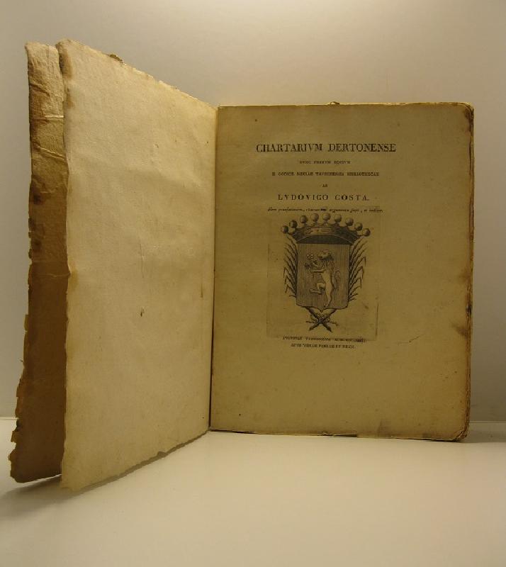 Chartarium dertonense nunc primum editum e codice regiae taurinensis bibliothecae ab Ludovico Costa. Idem praefationem, chartarum argumenta fecit, et indices